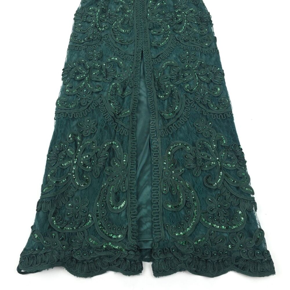 VINTAGE Sue Wong Bead Embellished Maxi Gown Romantic Feminine Ethereal Formal 4 - Picture 13 of 16